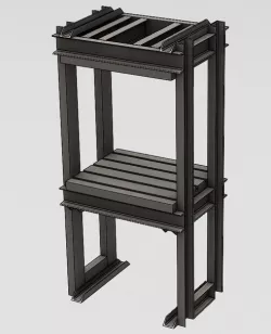 Hydraulic press frame
