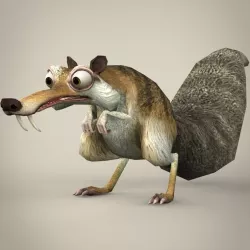 Ice Age Character Scrat Low-poly  3D model
