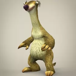 Ice Age Character Sid Low-poly  3D model