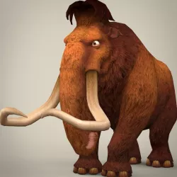Ice Age Elephant Manfred Low-poly  3D model
