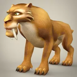 Ice Age Lion Character Diego Low-poly  3D model