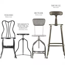 Industrial stools and chairs 3D model