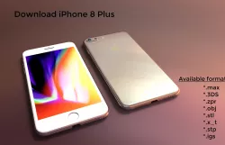 iPhone 8 Plus - original dimensions 3D model 3D model