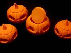 Jack-O-Lantern snap-on lid