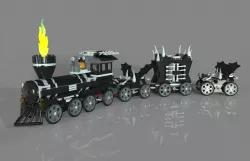 Lego train monster 3D model