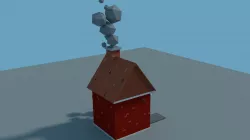 Low Poly Cartoon House Model Low-poly  3D model
