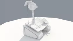 Low Poly Cartoony Planet Rover Low-poly  3D model