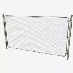 Low Poly PBR Modular Chain Link Fence Low-poly  3D model