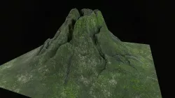 Low poly volcano mountain model Low-poly  3D model