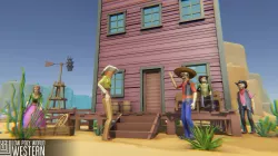 LOW POLY WORLD - WESTERN Low-poly  3D model