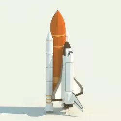 LowPoly Space Shuttle Low-poly  3D model