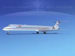 McDonnell Douglas MD83 ATA Airlines 3D model