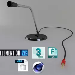 microphone 3D model