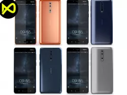 Nokia 8 All Colors 3D model