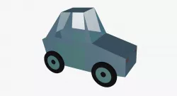 Paper car 3D model