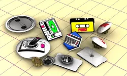 Pin Buttons 3D model