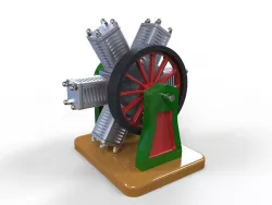 Pneumatic radial engine