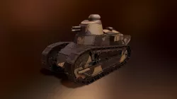 Renault FT-17 light tank Low-poly  3D model