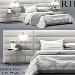 Restoration Hardware Modern custom horizontal channel fabric hed 3D model
