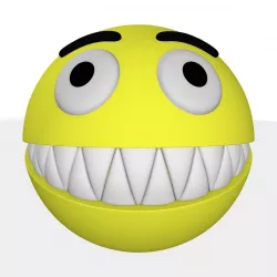 Rigged monster look like Pac-Man 3D model