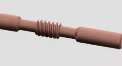 Rod with middle tapping