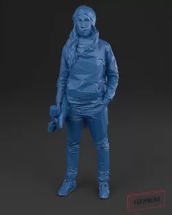 Skater Girl 01 Low Poly Low-poly  3D model