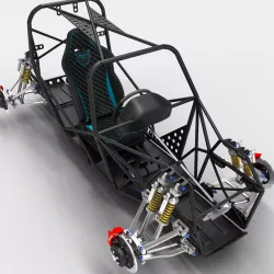 Sports Car Skeleton 3D model