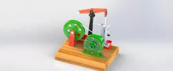 Steam Engine with Horizontal Beam and Centrifugal Pump