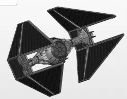 TIE Interceptor (3D printing friendly)