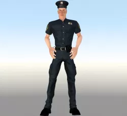 Toon Policeman 3D model