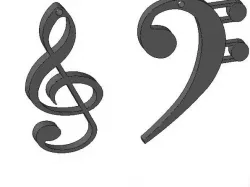 Treble and Bass Clef Earrings
