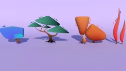 Trees for the game 3D model