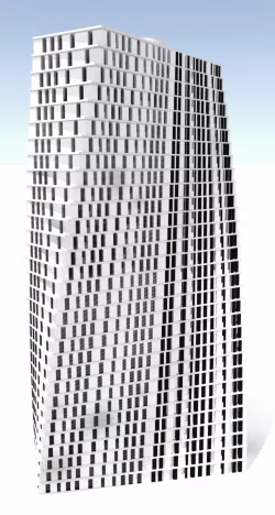 twisted tower Low-poly  3D model