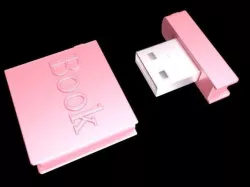 USB Stick in an Old Book 3D model