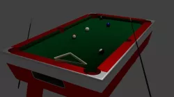 vintage pool table Low-poly  3D model