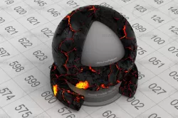 Volcanic lava 3D model Texture