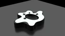 White Design Ashtray 3D model