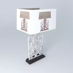 White Eloise Lamp Maisons du monde 3D model