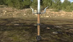 Witcher Style Sword Low-poly  3D model
