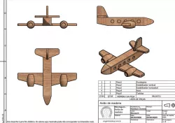 wood plane / avião de madeira