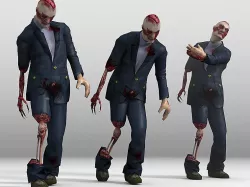 Zombie Horror Low-poly  3D model
