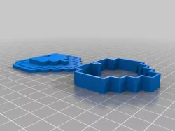 8 bit heart cookie cutter