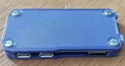 Case for Raspberry Pi Zero W (No Header) optionally with heatsink fitted.