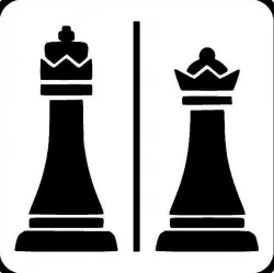 Chess Player Toilet Sign
