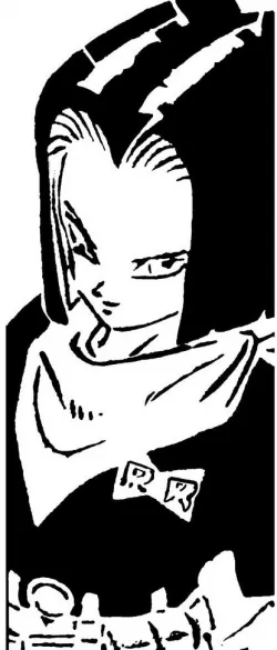 DBZ Android 17 stencil