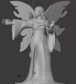 Fairy Female Wizard with Raven Familiar