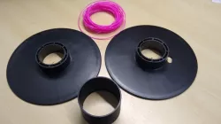 Filament spool coupler tube fitting