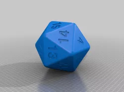 Giant Spin Down D20 Icosahedron Dice Life Counter