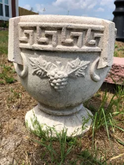 Greek Key and Grapes Planter Grecian Style 