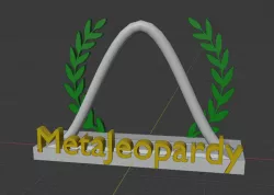 Nerd Trophy with Gauss graphic (Jeopardy Prize)